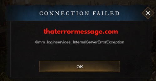 Mm Loginservices Internal Server Error Exception New World