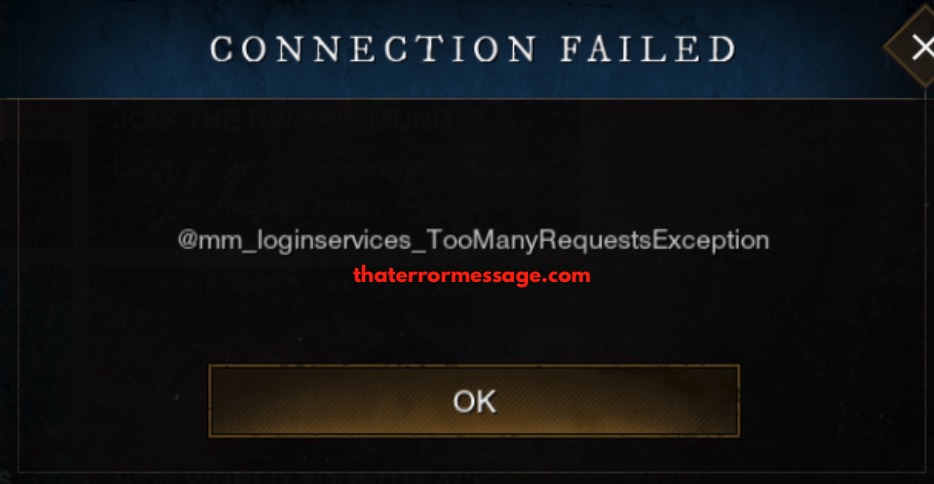 Mm Loginservices Too Many Requests Exception New World