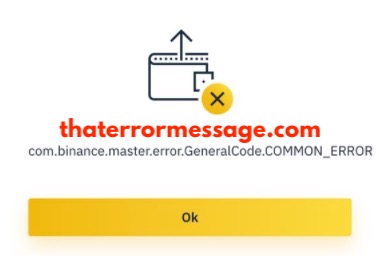 Com Binance Master Error