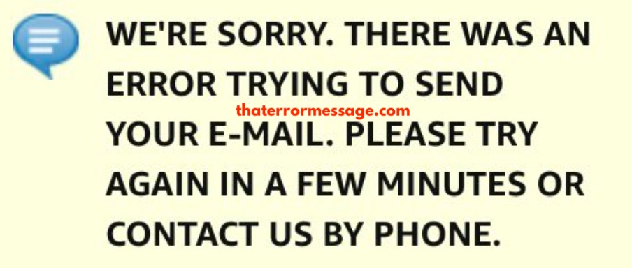 There Was An Error Trying To Send Your Email Amazon