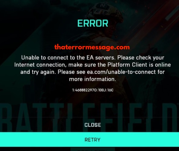 Unable To Connect To Ea Servers Battlefield 1 4688822970 100j 16c