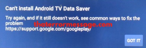 Cant Install Android Data Server