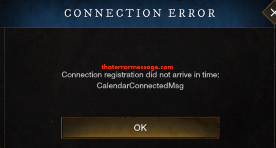 Connection Registration Did Not Arrive In Time New World