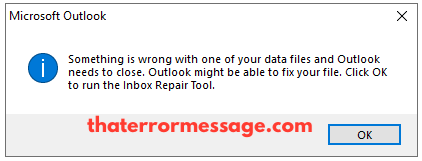 Outlook Something Is Wrong With One Of Your Data Files