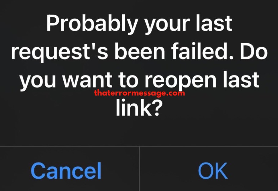 Probably Your Last Requests Been Failed Ios