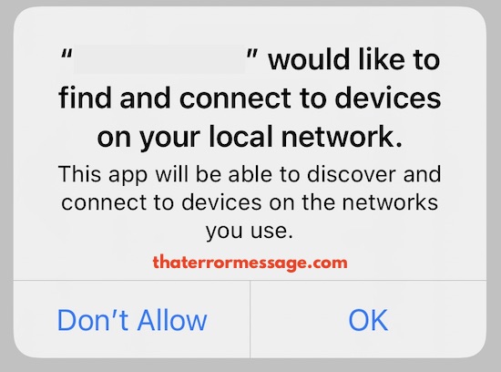 Ios Iphone Would Like To Find And Connect To Devices On Your Local Network