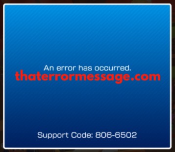 An Error Has Occurred 806 6502 Mario Kart Tour