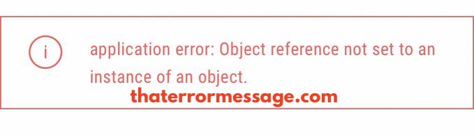 Object Reference Not Set To An Instance Of An Object Vue
