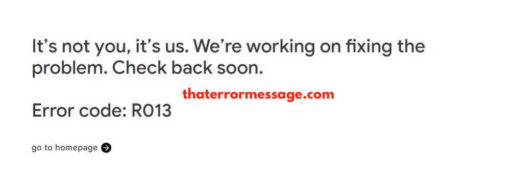 Google Store Error Code R013