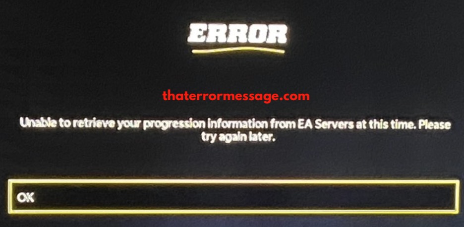 Unable To Retrieve Your Progression Information Ea