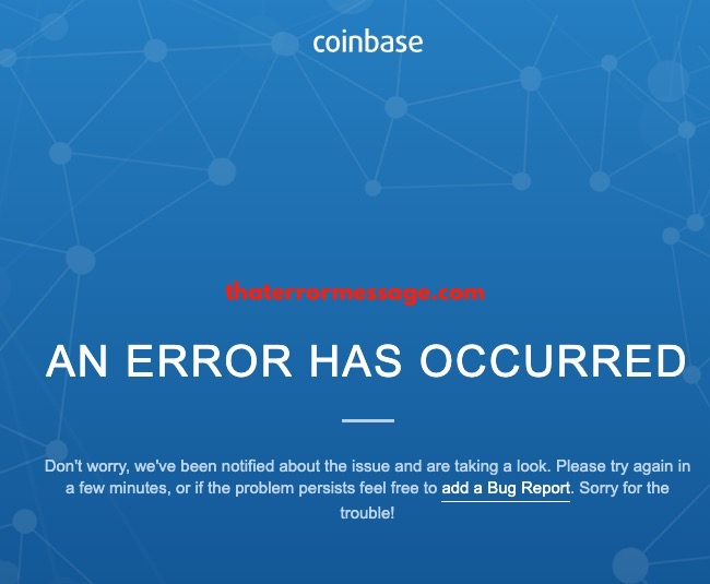 An Error Has Occurred Coinbase