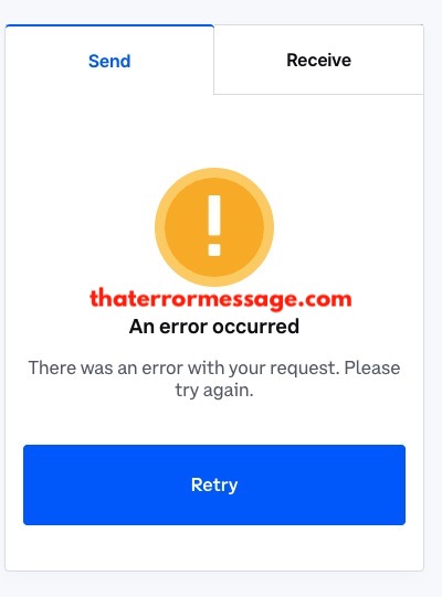 There Was An Error With Your Request Coinbase