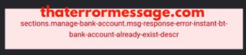 Manage Bank Account Msg Response Error Bet9ja