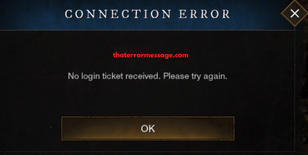 No Login Ticket Recieved New World
