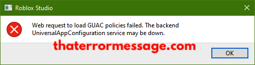 Web Request To Load Guac Policies Failed Roblox