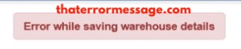 Error While Saving Warehouse Details Paytm Mail