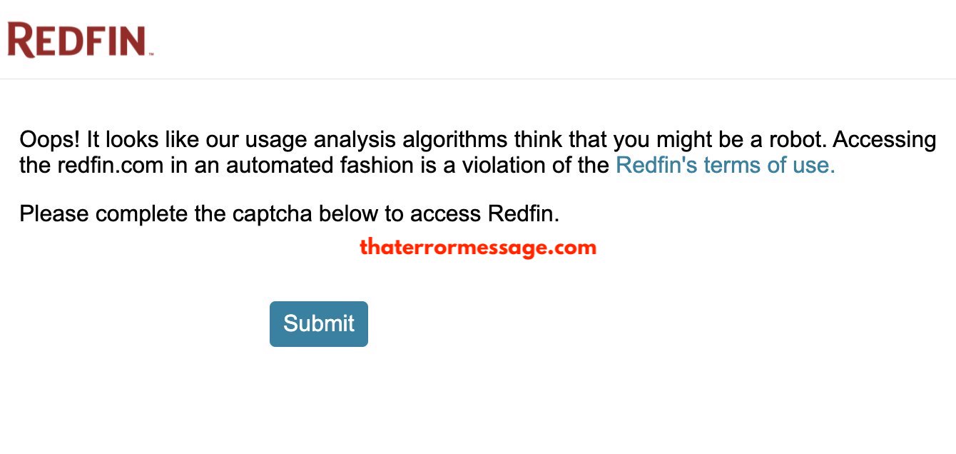 Think That You Are A Bot Redfin