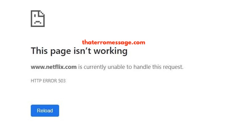 Netflix Http 503 Error