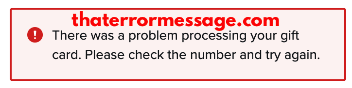 There Was A Problem Processing Your Gift Card Fandango