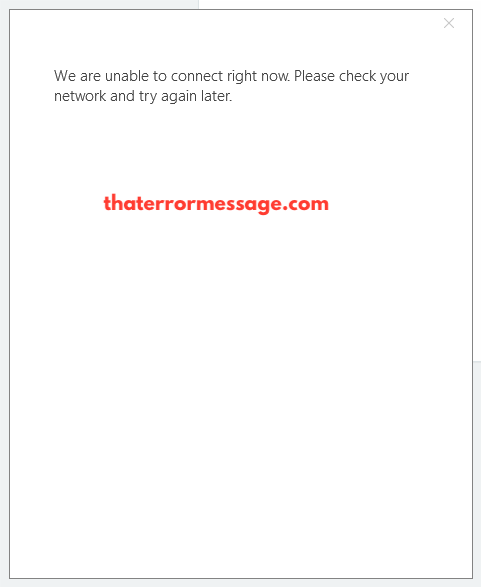 Outlook We Are Unable To Connect Right Now Please Check Network Connection