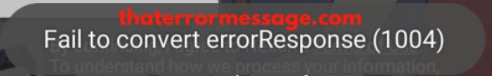 Fail To Convert Errorresponse 1004 Blue Archive