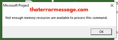 Not Enough Memory Resources Are Available Microsoft