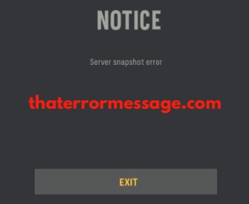 Server Snapshot Error Call Of Duty