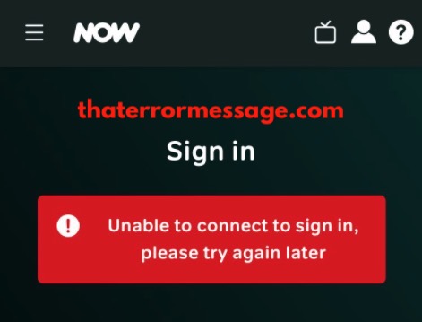 Unable To Connect To Sign In Now Tv