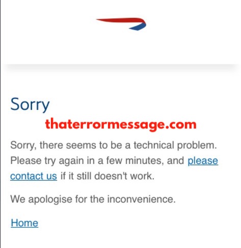 Seems To Be A Technical Problem British Airways