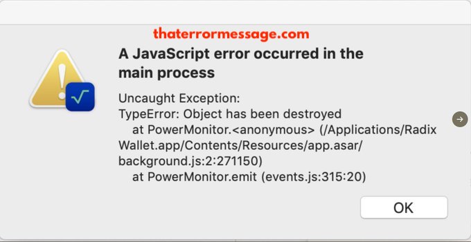 Javascript Error Occurred Radix