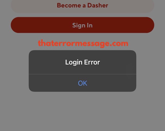 Door Dash Login Error