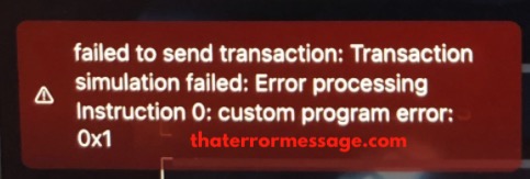 Error Processing Instruction 0 Custom Program Error 0x1 Starlaunch