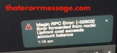 Magic Rpc Error 32603 Niftys