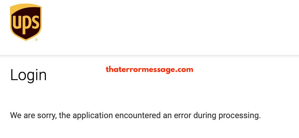 The Application Encountered An Error During Processing Usps Login