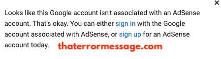 Google Adsense This Google Account Isnt Associated With An Adsense Account