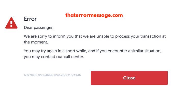 Unable To Process Your Transaction Turkish Airlines