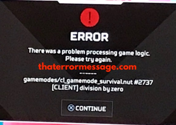 Client Division By Zero Problem With Game Logic Apex Legends