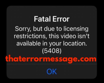 Fatal Error 5408 Paramount Plus