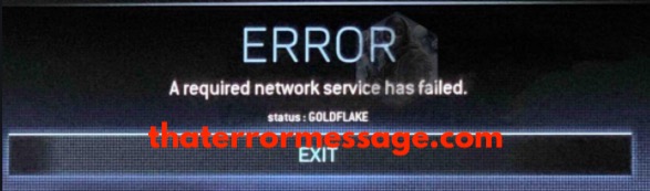Required Network Service Has Failed Goldflake Call Of Duty