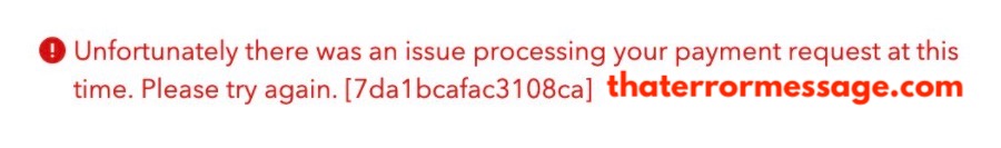Unfortunately There Was An Issue Processing Your Payment Request Jetblue
