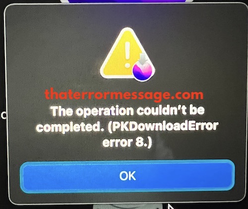 Pkdownloaderror Error 8 Macos