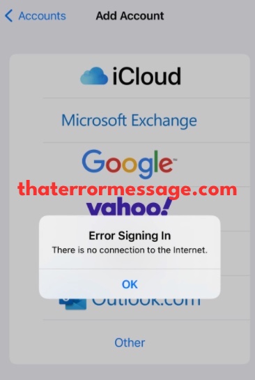 Error Signing In Apple Ios Email