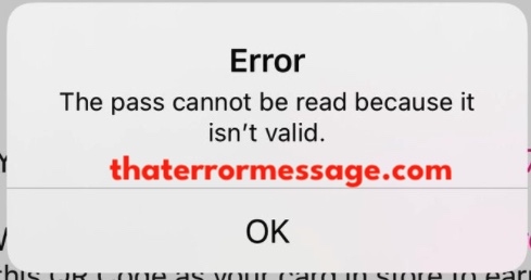 This Pass Cannot Be Read Because It Isnt Valid Apple Wallet