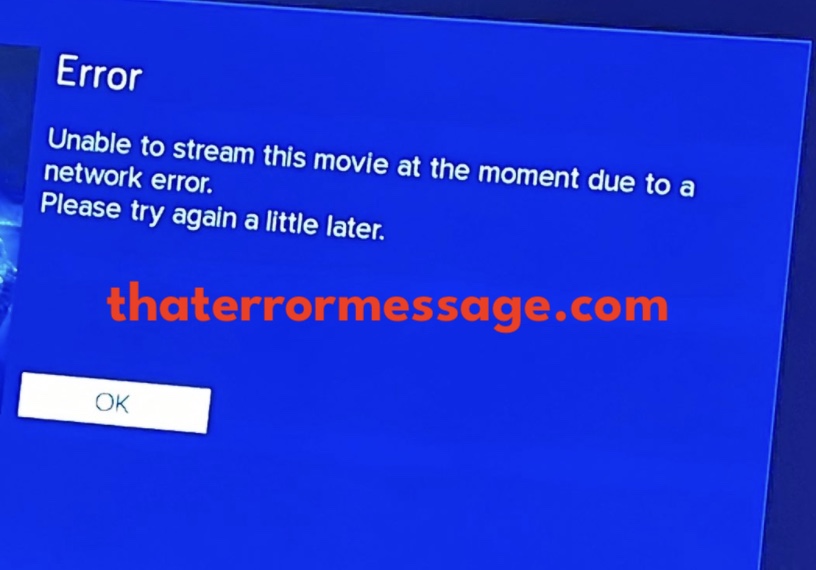 Unable To Stream This Movie At The Moment Due To Error Vudu