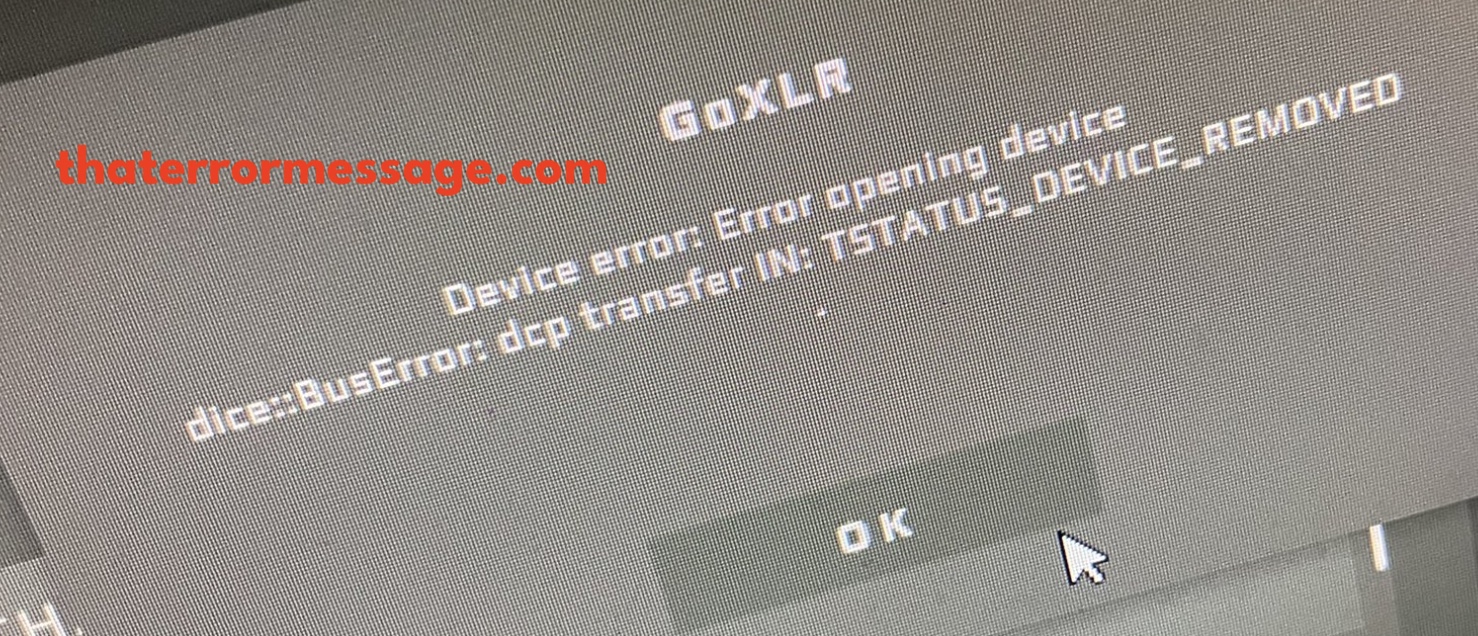 Go Xlr Error Opening Device