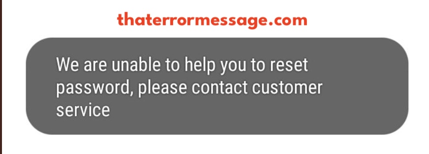 Unable To Reset Password Lazada