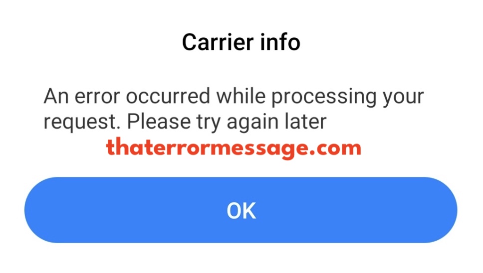 An Error Occurred While Processing Your Request Econet