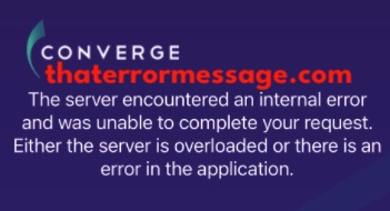 Server Encountered An Internal Error Converge