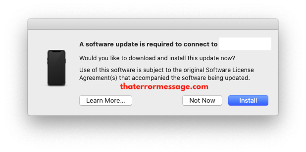 Iphone Software Update Is Required To Connect To Iphone