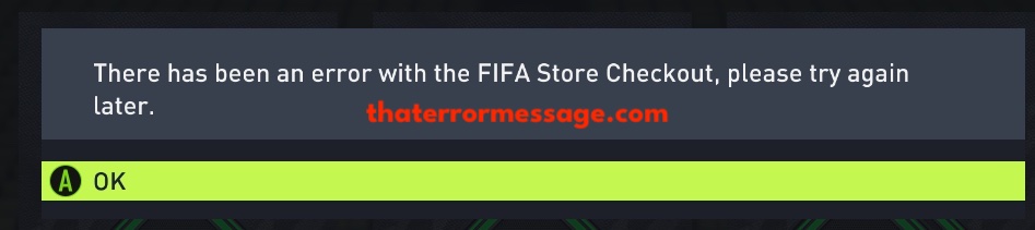 There Has Been An Error With The Fifa Store Checkout